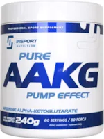 Produktbild von Bewertung INSPORT Nutrition AAKG Pump Effect Arginin-Alpha-Ketoglutarat Vitamin B6 Pre-Workout-Conditioner Zuckerfrei 80 Portionen 240g Pulver Geschmack Natürlich