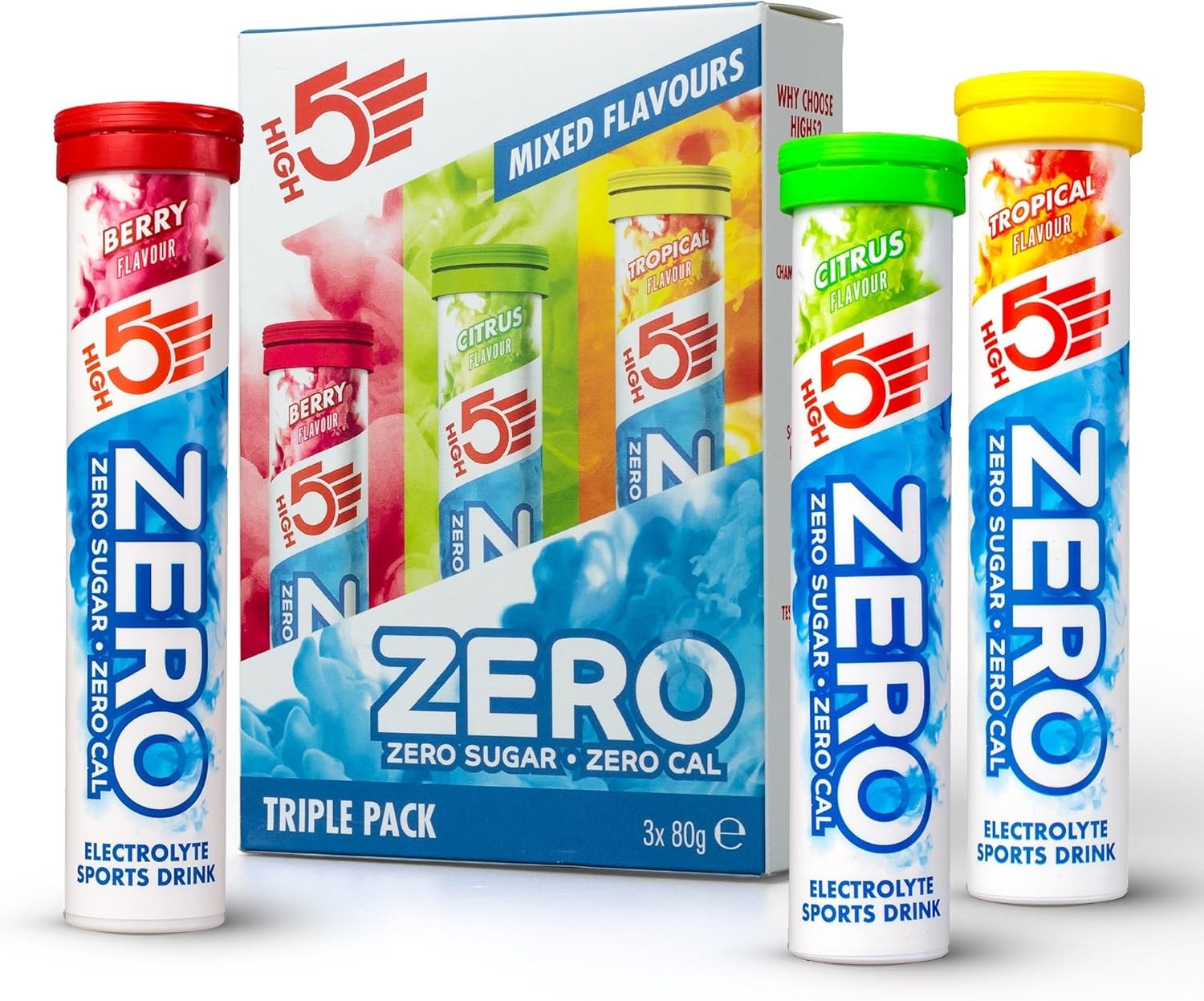 Produktbild von Bewertung HIGH5 ZERO Elektrolyte Ohne Zucker Hydration Helper Für mehr Leistung und Wohlbefinden Potassium Calcium Magnesium Brausetabletten Gemischt 60 Elektrolyte Tabletten