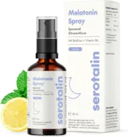 Produktbild von Bewertung serotalin Melatonin Spray liposomal für 200 Nächte Alkoholfreies Einschlafspray mit Baldrian & Zitrone Minze Einschlafhilfe für Erwachsene 30 ml