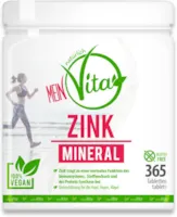 Produktbild von MeinVita Zink Mineral - 25 mg (Tagesportion) - hochdosiert - 100 % vegane Tabletten, 365 Stück (Jahresdepot) (365 g)