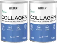 WEIDER Collagen Pulver Duo Pack, Kollagen Peptide hochdosiert, mit Hyaluronsäure, Magnesium und Vitamin C, zuckerfrei, für gesunde Haut, Knorpel und Knochen, 2x 300g (2x 30 Portionen!)