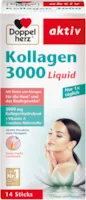 Produktbild von Doppelherz Kollagen 3000 Liquid Haut Bindegewebe mit Vitamin A, Zink und Biotin als Beitrag zur Erhaltung normaler Haut – 14 Portionsbeutel