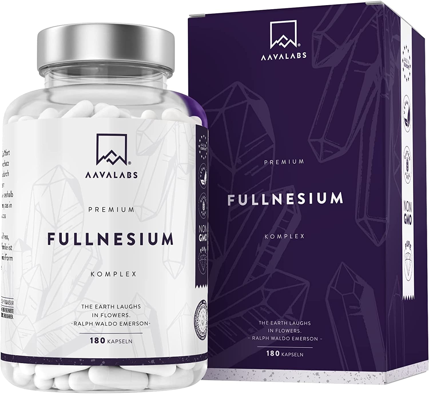 ‎AAVALABS  - Magnesium Hochdosiert Kapseln - 400mg elementares Magnesium je Tagesdosis - 180 Magnesium Tabletten aus: Magnesiumcitrat, Magnesium Glycinat, Magnesium Malat, Magnesiumtaurat & Magnesiumoxid