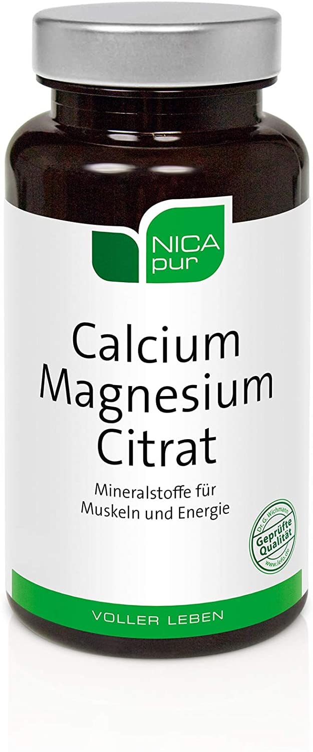 Produktbild von NICApur Calcium Magnesium Citrat - Power Duo für Muskeln & Knochen - 60 Kapseln