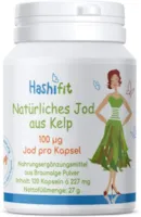 Produktbild von Hashifit - 100µg Natürliches Jod aus Kelp - 120 Mini Kapseln flexible Dosierung - bei Jodempfindlichkeit Schilddrüse Hashimoto