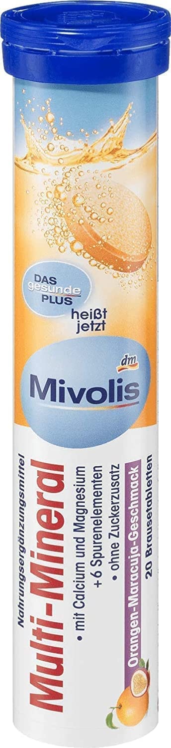 Produktbild von Mivolis Multi-Mineral Multivitamin Brausetabletten, 82 g, 20 Brausetabletten