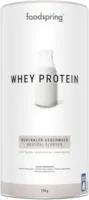 Produktbild von Bewertung foodspring Whey Protein Pulver Neutral mit 24g Eiweiß zum Muskelaufbau perfekte Löslichkeit aus Weidemilch reich an BCAAs & EAAs  750g