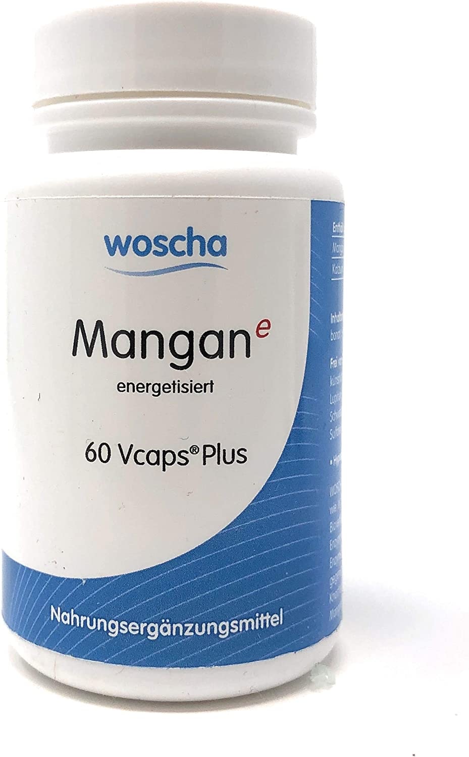 Produktbild von Podo Medi Netherland B.V. - woscha Mangan energetisiert 60 veg. Kapseln (vegan), 23 g