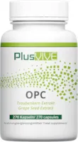 Produktbild von Bewertung PlusVive OPC Traubenkernextrakt 270 Kapseln hochdosiert mit 400 mg Extrakt pro Kapsel aus französischen Trauben laborgeprüft und vegan