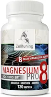Produktbild von Zelltuning Magnesium-Komplex Pro 8, Optimal Bioverfügbar, hochdosiert mit natürlichen Spurenelementen, ideal als Vitamin D-Aktivator geeignet, 120 Kapseln, vegan, Reinsubstanzen ohne Zusätze!