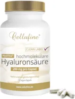 Produktbild von Cellufine HyaVita Hyaluronsäure 150 Kapseln hochdosiert, hochmolekular, glutenfrei, vegan 150 glutenfreie Kapseln mit HyaVita Hyaluronsäure I natürlich & ohne Konservierungsstoffe