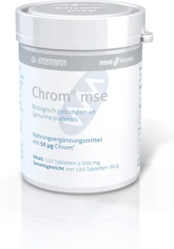 Produktbild von MSE Pharmazeutika GmbH Chrom mse 50µg in Spirulina 500mg hochdosiert vegan 120 Tabletten für einen ausgeglichenen Blutzuckerspiegel Dr Enzmann