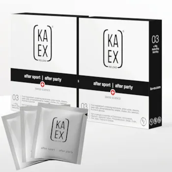 KA EX wissenschaftliches Trinkpulver mit Aminosäuren, Elektrolyten, Vitamin C, Zink, Vitamin E und vielem mehr Zur Einnahme in der Regenerationsphase I vegan, kalorienarm, glutenfrei  6x30g