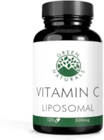 GREEN NATURALS Echtes Liposomales Vitamin C (120 Kapseln) - 100% Vegan - 0% Zusätze - dt. Herstellung - Vorrat für 4 Monate