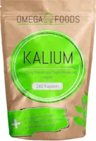 OMEGA FOODS - Kalium Hochdosiert - 240 Kalium Kapseln - Vegan - 616,5mg Kalium pro Tagesdosierung - Potassium Citrate - Frei von Zusatzstoffen
