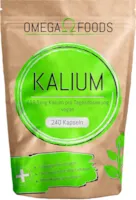 Produktbild von OMEGA FOODS - Kalium Hochdosiert - 240 Kalium Kapseln - Vegan - 616,5mg Kalium pro Tagesdosierung - Potassium Citrate - Frei von Zusatzstoffen