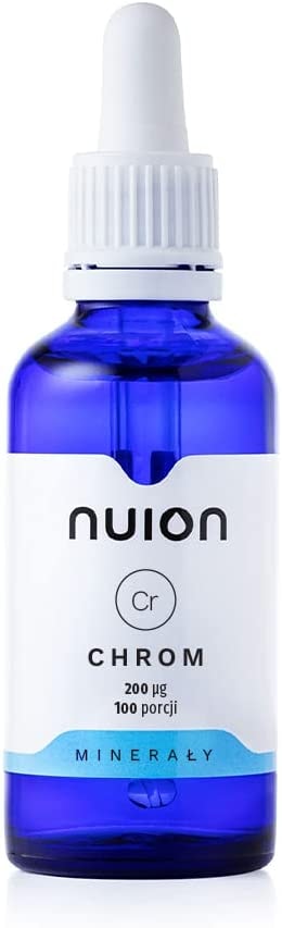 Produktbild von NUION Flüssiges Chrom | Chrom Gewichtsabnahme | Leichte Dosierung mit Pipette, hohe Aufnahmefähigkeit, für normalen Stoffwechsel und Blutzuckerspiegel, Vegan, Tropfen 50 ml, 100 Dosen