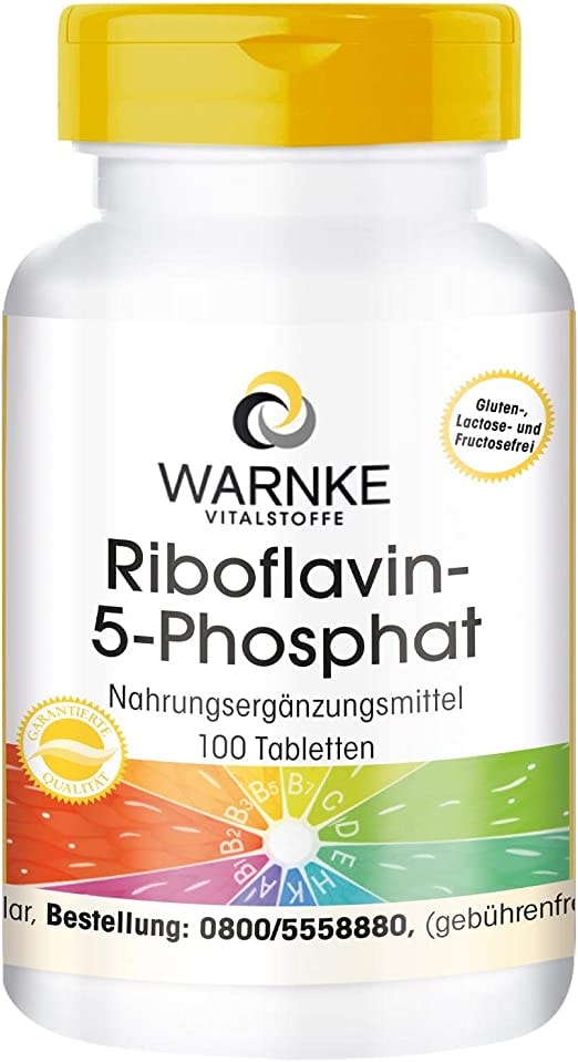 Produktbild von WARNKE VITALSTOFFE Riboflavin-5-Phosphat Vitamin B2 vegan aktives Riboflavin 100 Tabletten