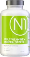 Produktbild von N1 Multivitamin Tabletten hochdosiert - Alle Vitamine + Mineralien - 365 Tabletten 1-Jahresvorrat - Nahrungsergänzungsmittel - Vitamin Tabletten / Supplements - Vegetarisch, laktosefrei & glutenfrei