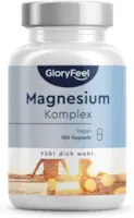 GloryFeel Magnesium Komplex 5 Premium Verbindungen Magnesium-Dicitrat, Oxid, Bisglycinat, Malat & Ascorbat - Bioaktive Magnesium-Quellen - Vegan, Laborgeprüft ohne Zusätze in Deutschland hergestellt