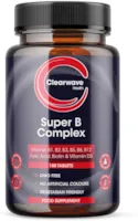 Produktbild von Clearwave Health Vitamin B Komplex Hochdosiert - 180 Tabletten (6 Monate) mit Vitamin D3 und allen 8 B Vitamine - B1, B2, B3, B5, B6, B12, Biotin, Folsäure - Clearwave Health
