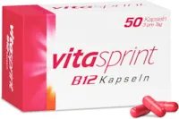 vitasprint B12 Kapseln, 50 St. – Mit viel Vitamin B12 zur Besserung des Allgemeinbefindens, für mehr Energie und weniger Müdigkeit und Erschöpfung