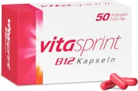 Produktbild von vitasprint B12 Kapseln, 50 St. – Mit viel Vitamin B12 zur Besserung des Allgemeinbefindens, für mehr Energie und weniger Müdigkeit und Erschöpfung