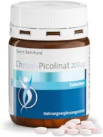 Produktbild von Sanct Bernhard Chrom-Picolinat-200 µg-Tabletten, vegan, Inhalt 250 Tabletten