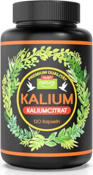 Produktbild von nutri nature KALIUM - 120 Kapseln Kaliumcitrat, 1 Dose (1x115,8 g)