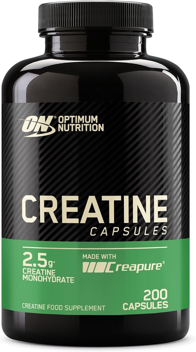 Produktbild von Bewertung Optimum Nutrition Kreatin-Kapseln mit 2500 mg nicht aromatisiertem Kreatin-Monohydrat pro Portion Kreatin-Nahrungsergänzungsmittel-Kapseln zur Unterstützung der Leistung 100 Portionen 200 Kapseln