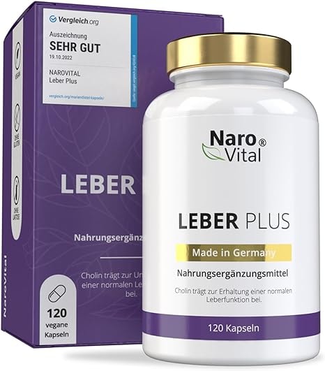 Produktbild von Bewertung NaroVital Leber Kur Mariendistel Kapseln hochdosiert 80% Silymarin Artischocken Löwenzahn Curcuma Desmodium und Cholin für die Leber Testsieger