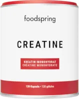 Produktbild von Bewertung foodspring Creatine Kapseln 120 Stk Reines Creatin Monohydrat perfekte Löslichkeit ohne Farbstoffe vegan