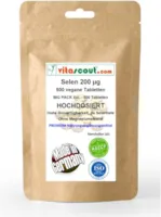 Produktbild von vitascout Selen 200 mcg/µg 500 Tabletten OHNE MAGNESIUMSTEARAT MADE IN GERMANY vegan aus Selenhefe