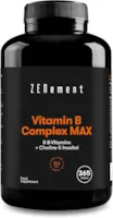 Produktbild von Zenement Vitamin B Komplex Max, 365 Tabletten | 8 B-Vitamine + Cholin & Inositol | Vollständigste und höchste Dosis | Vegano | von Zenement