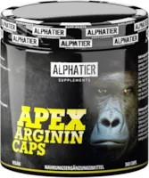 Produktbild von Bewertung Alphatier Supplements L-Arginin Base Kapseln hochdosiert vegan reines L-Arginine fermentiert 360 Caps ohne Magnesiumstearat Gelatine Pump Effekt Premiumqualität