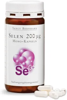 Produktbild von Bewertung Sanct Bernhard Selen-200 µg-Mono-Kapseln Inhalt 180 Kapseln für 6 Monate