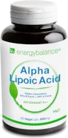 Produktbild von EnergyBalance Alpha-Liponsäure - Kapseln mit Antioxidantien - Thioctsäure - für Vegetarier - Vegan, Glutenfrei - 90 VegeCaps à 600 mg