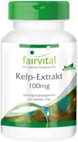 Produktbild von fairvital - Kelp Tabletten - 150mcg natürliches Jod aus Braunalgen Extrakt - HOCHDOSIERT - 250 Tabletten - Vegan