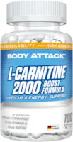 Produktbild von Bewertung Body Attack L-Carnitine 2000 100 Caps hochdosierte Kapseln 2000 mg L-Carnitin/Portion 110 mg Vitamin C und Biotin perfekt für deine Figur-Ziele vegan während Diät- und unterkalorischen Phasen