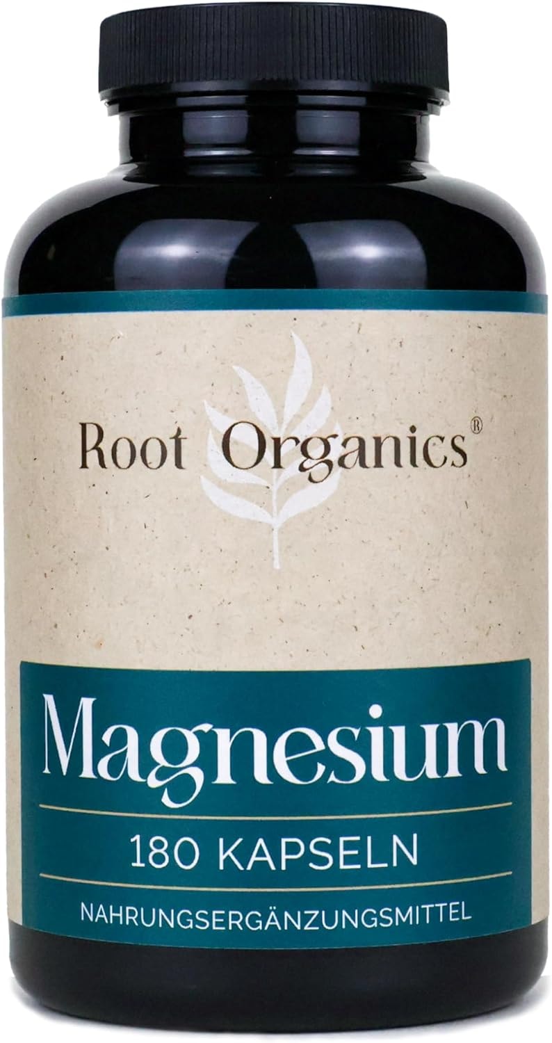 Produktbild von Bewertung Root Organics Magnesium-Komplex 180 Kapseln mit Magnesium L-Threonat, Magnesiumbisglycinat, und Magnesiumcitrat Root Organics