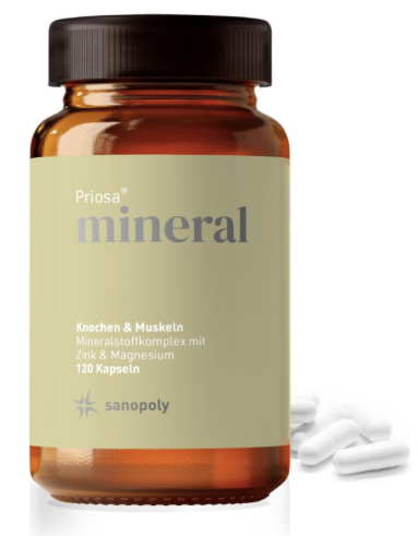 Produktbild von Bewertung Priosa MINERAL Kapseln Knochen Muskelfuntktion Immunsystem Mineralien Spurenelemente Mikronährstoffe Vegan