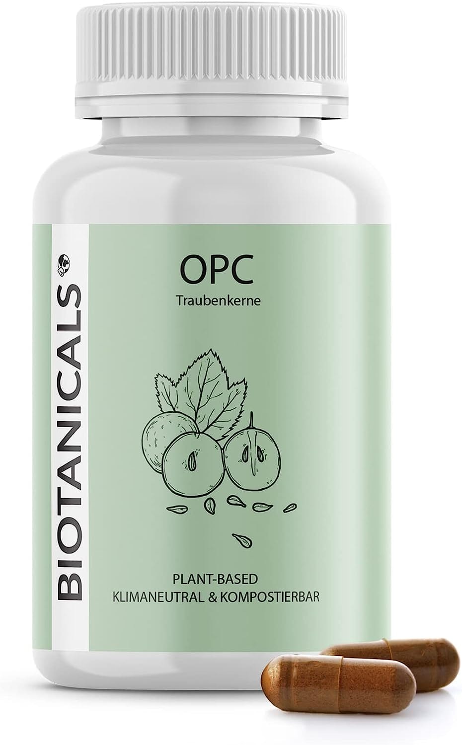 Produktbild von Bewertung Biotanicals OPC Traubenkernextrakt 150 Kapseln Pflanzliches OPC Traubenkern Extrakt aus französischen Weintrauben laborgeprüft und vegan