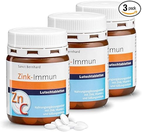 Produktbild von Bewertung Sanct Bernhard Zink Immun Lutschtabletten Vitamin C Pfirsich-Maracuja-Geschmack