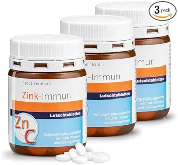 Produktbild von Bewertung Sanct Bernhard Zink Immun Lutschtabletten Vitamin C Pfirsich-Maracuja-Geschmack