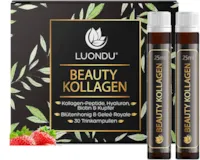 Produktbild von Luondu Beauty Kollagen Trinkampullen mit Hyaluronsäure (30 Ampullen mit 2500mg Premium Collagen flüssig) I Anti Aging* zum Trinken I Mit Biotin, Kupfer & Vitamin C, Blütenhonig & Gelée Royale