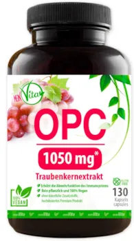 Produktbild von Bewertung MeinVita OPC Traubenkern Extrakt 1050 mg OPC hochdosiert Tagesportion 100% Vegane Kapseln 1er Pack (1 x 81 g)