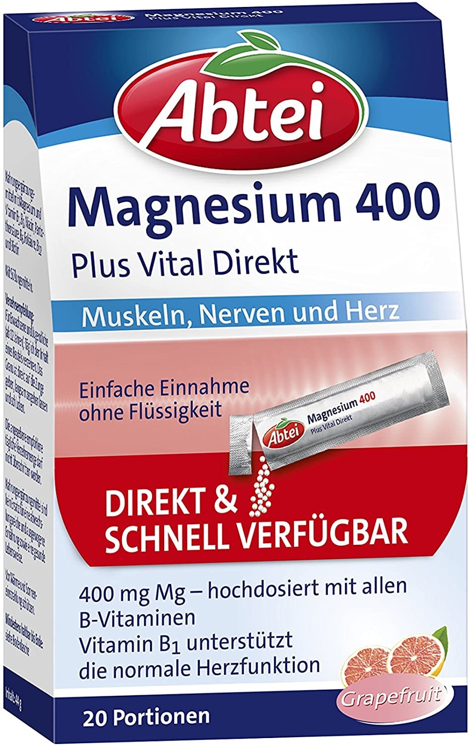 Produktbild von Abtei Magnesium 400 + Vitamin B Komplex, 1er Pack (1x 20 Stück)