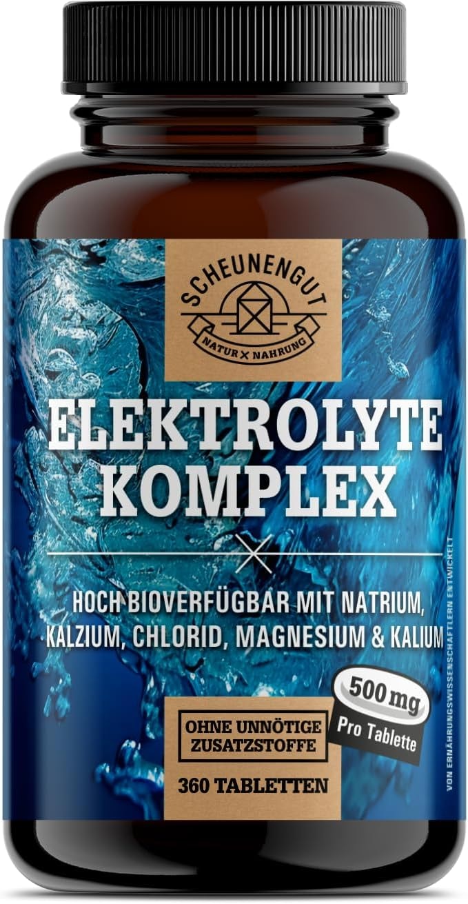 Produktbild von Bewertung Scheunengut Elektrolyte 1000mg je Dosis Elektrolyte ohne Zucker Kalium Magnesium Calcium Chlorid und Natrium Hochdosis Komplex 360Stk Electrolytes Vegan