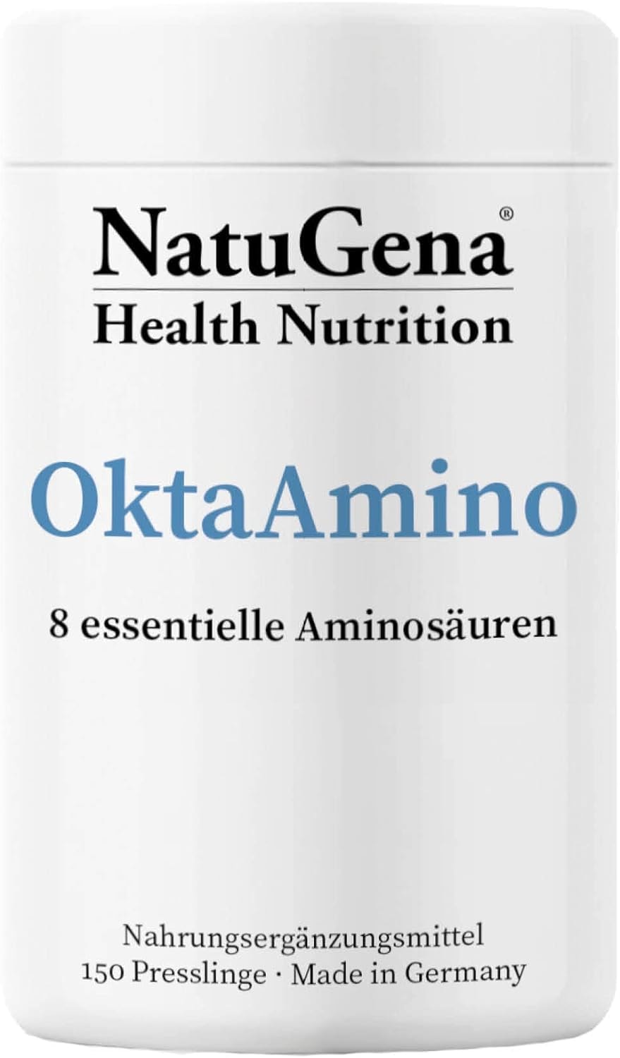 Produktbild von Bewertung NatuGena Okta­Amino 8 essentielle Aminosäuren 150 Presslinge 1 Monats Packung