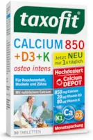 taxofit Calcium 850 Vitamin D3 K Depottabletten hochdosiert für Knochen, Muskeln und Zähne 30 Tabletten